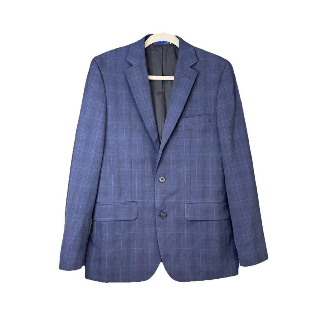 APT 9 Blazer 38R Blue Slim Fit Sport Coat Jacket Premier Flex Essential NWT Mens